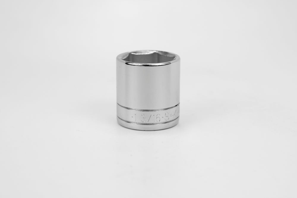 1/2" Drive 6 Point Fractional Standard Chrome Socket (5/8" - 1-3/16")