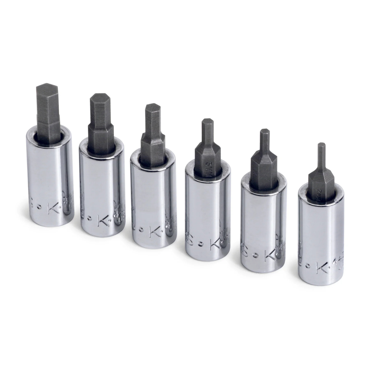 6 Piece 1/4" Drive Metric Hex Bit Socket Set
