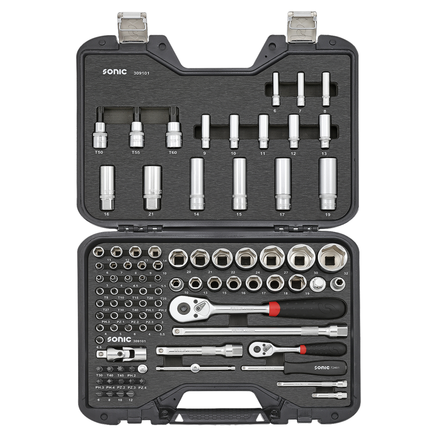 Sonic Tools - MCS Metric Combination Set 1/4" 1/2", 91-PCS