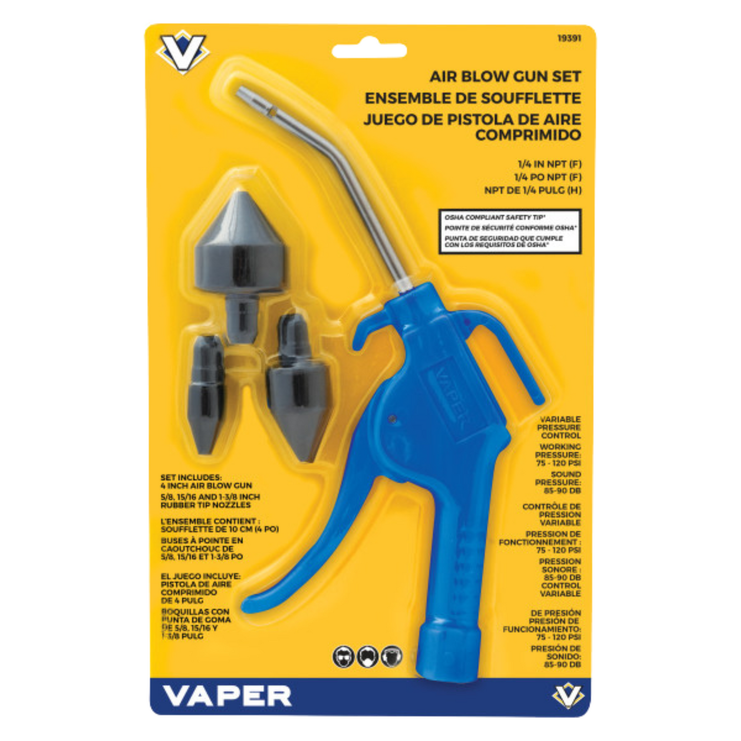 4 pc. Air Blow Gun Set (19391)