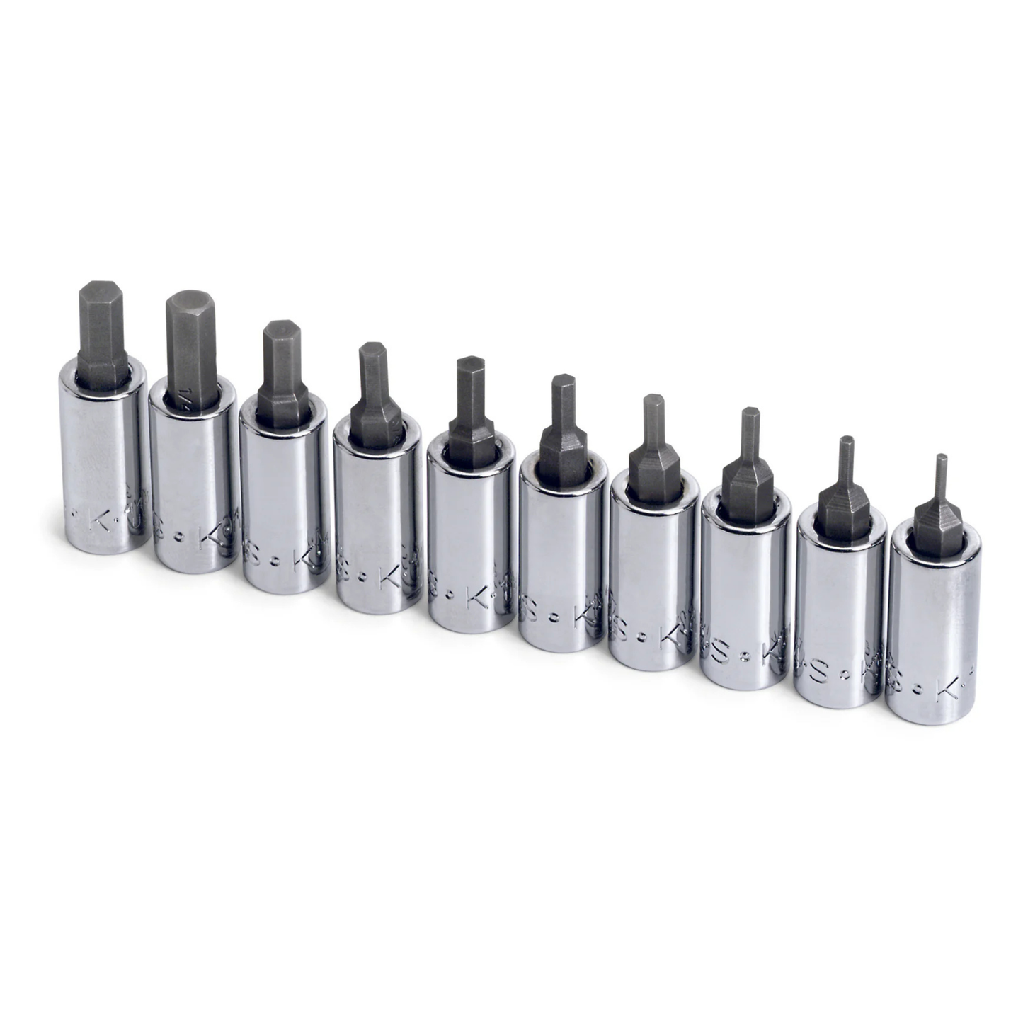 10 Piece 1/4" Drive Fractional Hex Bit Socket Set