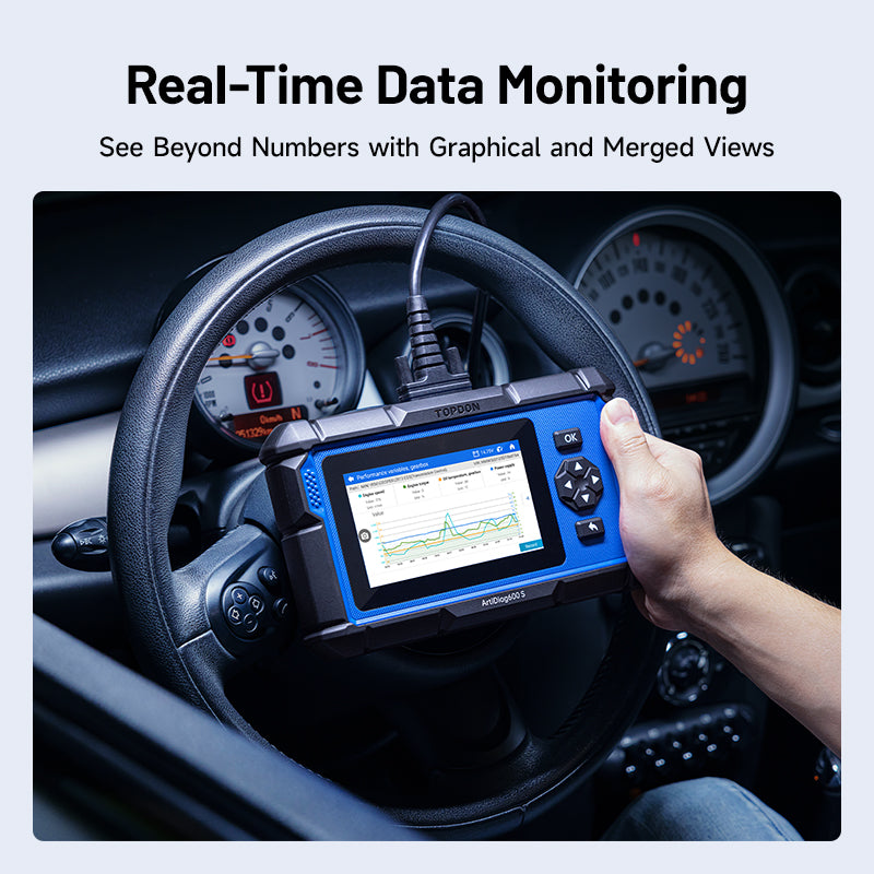 TOPDON 5" Scan Tool - PCM/TCM/ABS/SRS Lifetime Updates 8 Ser Func