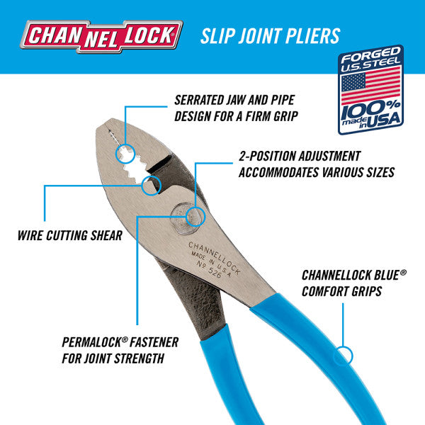 Channellock 6-Inch Slip Joint Pliers