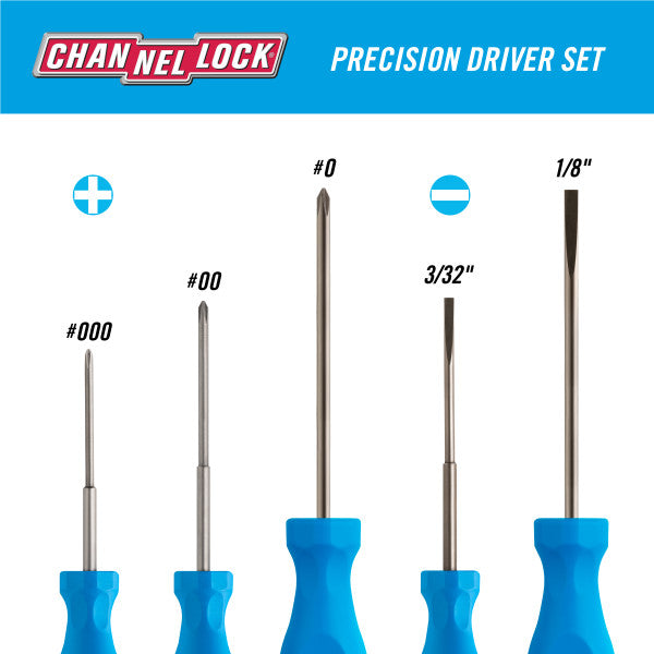 Channellock 5pc Precision Screwdriver Set