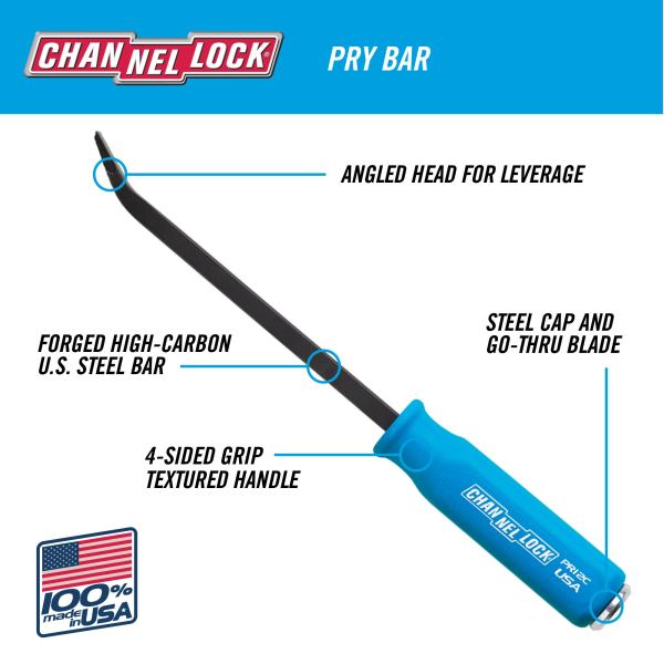 Channellock 3pc Professional Pry Bar Set w/ 12, 17, and 25-inch Pry Bars