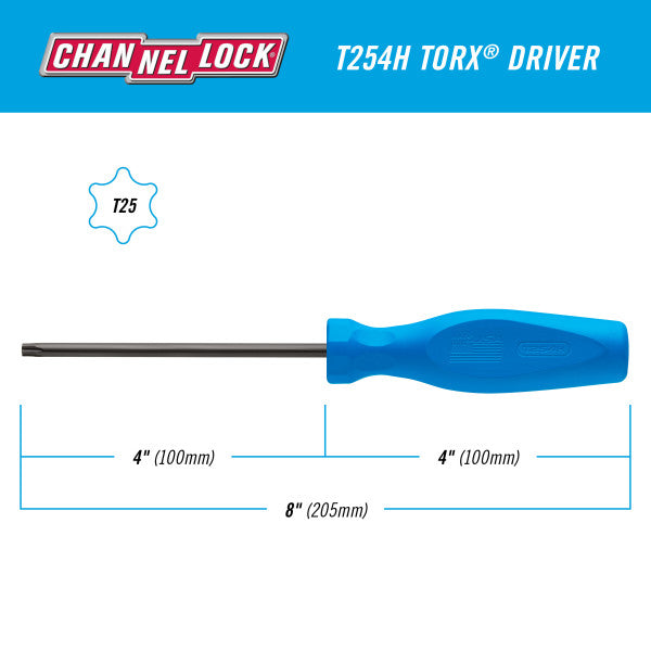 Channellock TORX T25 X 4-inch Professional Screwdriver