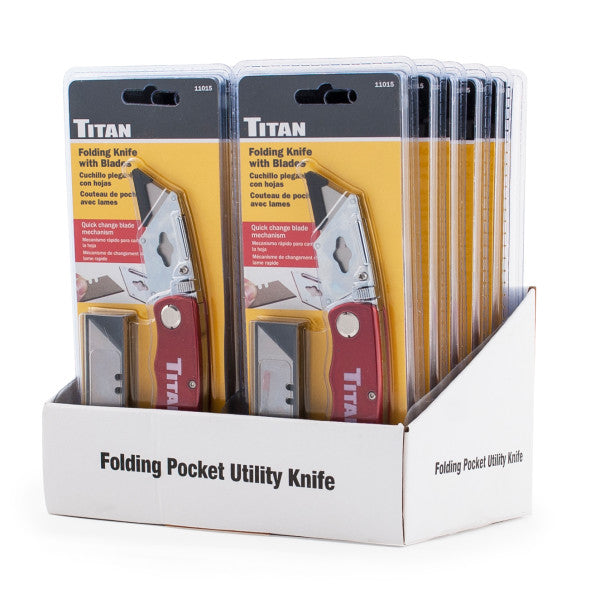 Folding Utility Knife - Red (11015)