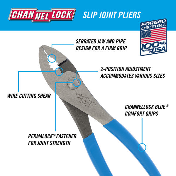 Channellock 8-Inch Slip Joint Pliers