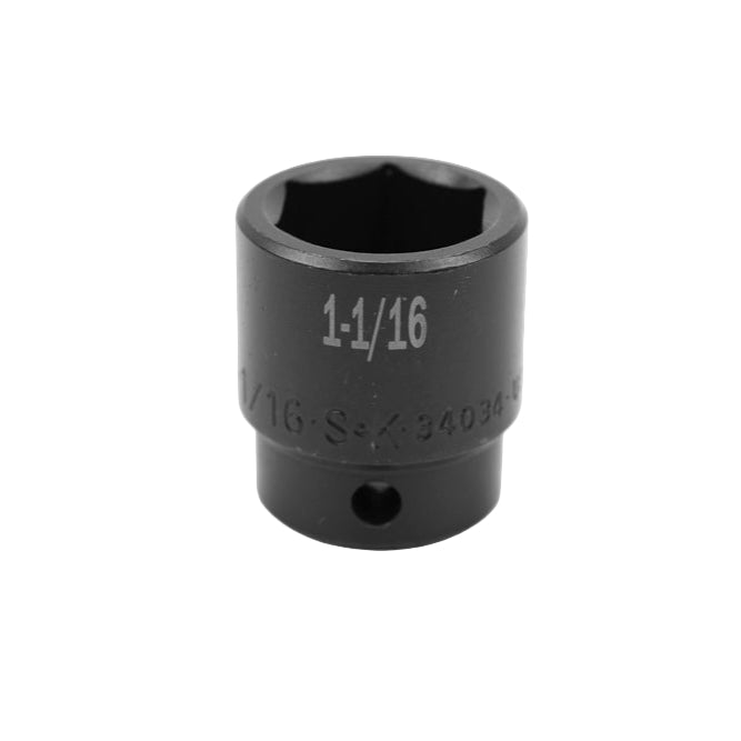 1/2" Drive 6 Point Standard Fractional Impact Socket (1" - 1-1/8")