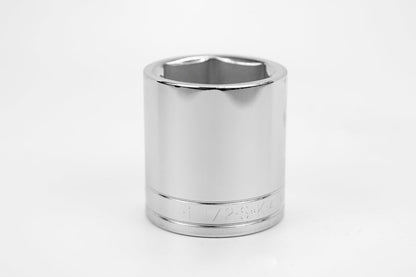 1/2" Drive 6 Point Fractional Standard Chrome Socket (1-1/4" - 1-1/2")