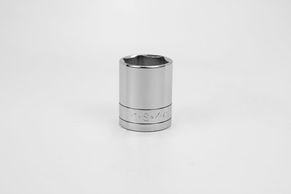 1/2" Drive 6 Point Fractional Standard Chrome Socket (5/8" - 1-3/16")