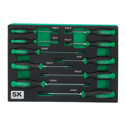 10 Piece Dual-Material Magnetic Combination Screwdriver Set