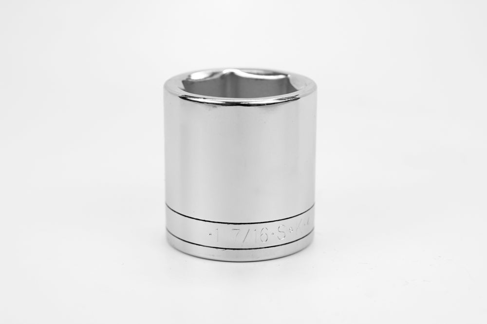 1/2" Drive 6 Point Fractional Standard Chrome Socket (1-1/4" - 1-1/2")