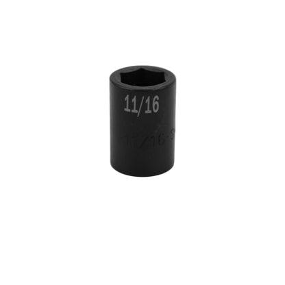 1/2" Drive 6 Point Standard Fractional Impact Socket (3/8"-15/16")
