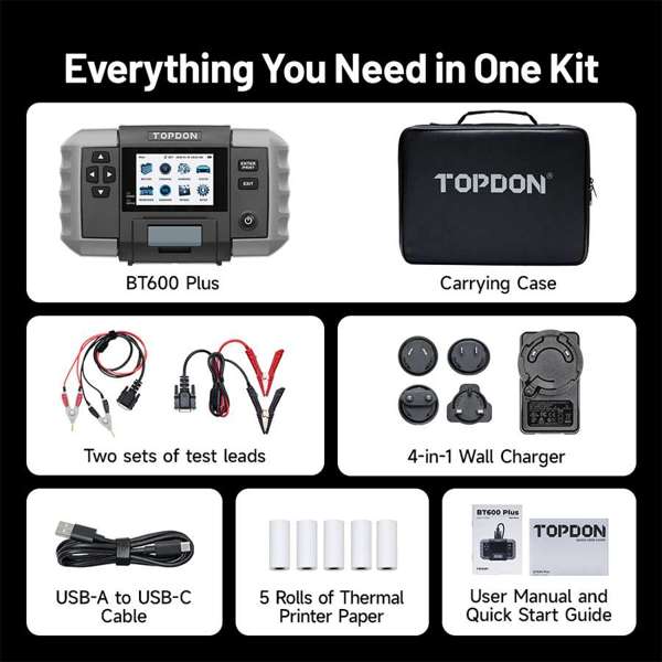 TOPDON 2-in-1 Battery & Resistance Tester