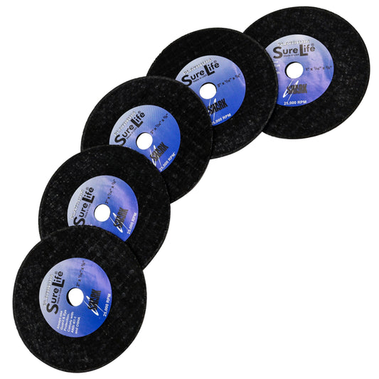 5PK | Cut-Off Wheel – Zirconia (Sure-Life) – 3″ x 1/16″ x 3/8″ – 36 Grit – Made in USA