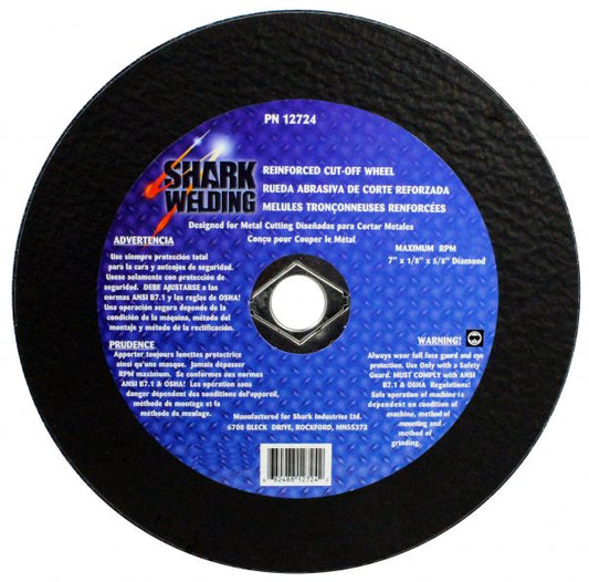 Cut-Off Wheel – Aluminum Oxide – 7″ x 1/8″ x 5/8″ Diamond Shaped – 36 Grit