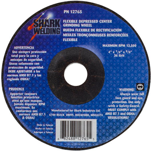 1 PK Flexible Grinding Wheels-4″ x 1/8″ x 5/8″ – 36 Grit
