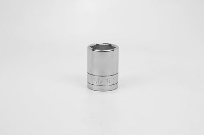 1/2" Drive 6 Point Fractional Standard Chrome Socket (5/8" - 1-3/16")