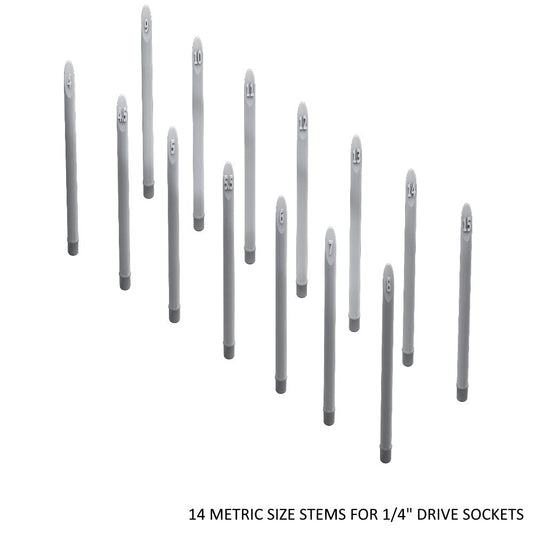 Toolbox Widget 1/4" Socket Stems - Metric