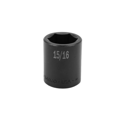 1/2" Drive 6 Point Standard Fractional Impact Socket (3/8"-15/16")