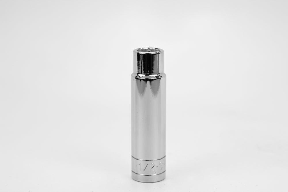 1/2" Drive 12 Point Fractional Deep Chrome Socket (3/8, 7/16, 1/2, 9/16)