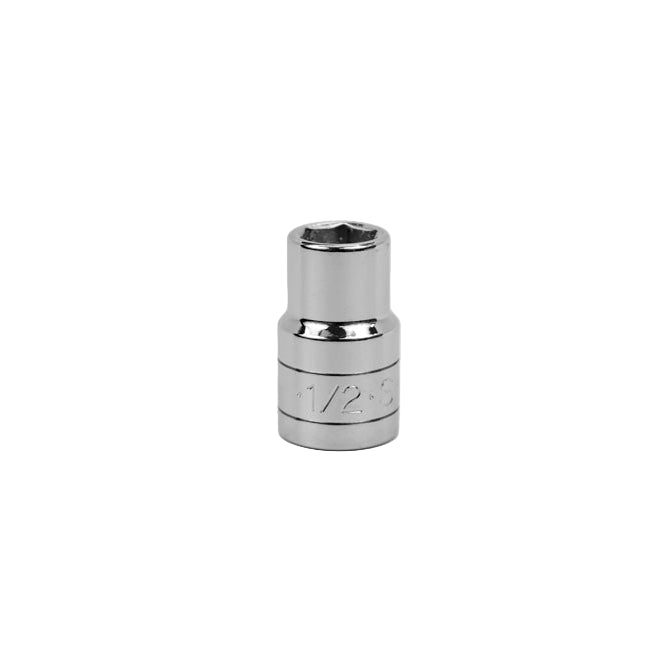 1/2" Drive 6 Point Fractional Standard Chrome Socket (3/8" - 9/16")