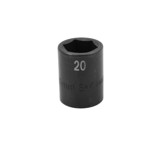 1/2" Drive 6 Point Standard Metric Impact Socket (8mm-20mm)