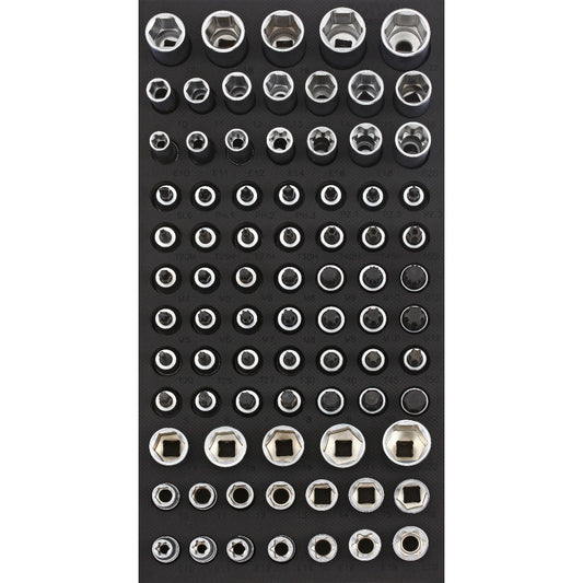 Metric Socket Set 3/8", 80-PCS - SMALL SFS