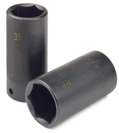 1/2" Drive 6 Point Deep Metric Impact Socket (10mm - 36mm)
