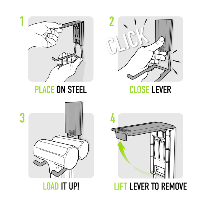 2.5" MIDI Open Magnetic Hook - Holds up to 25 lbs