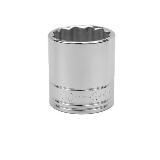 1/2" Drive 12 Point Metric Standard Chrome Socket (30mm - 36mm)