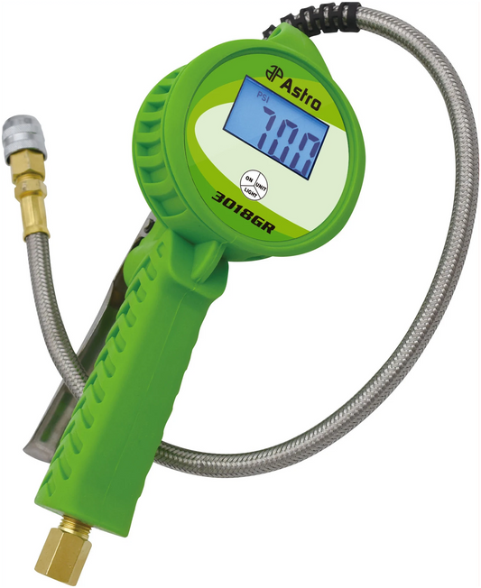 Astro Pneumatic - Digital Tire Inflator w/ Stainless Steel Hose - Green