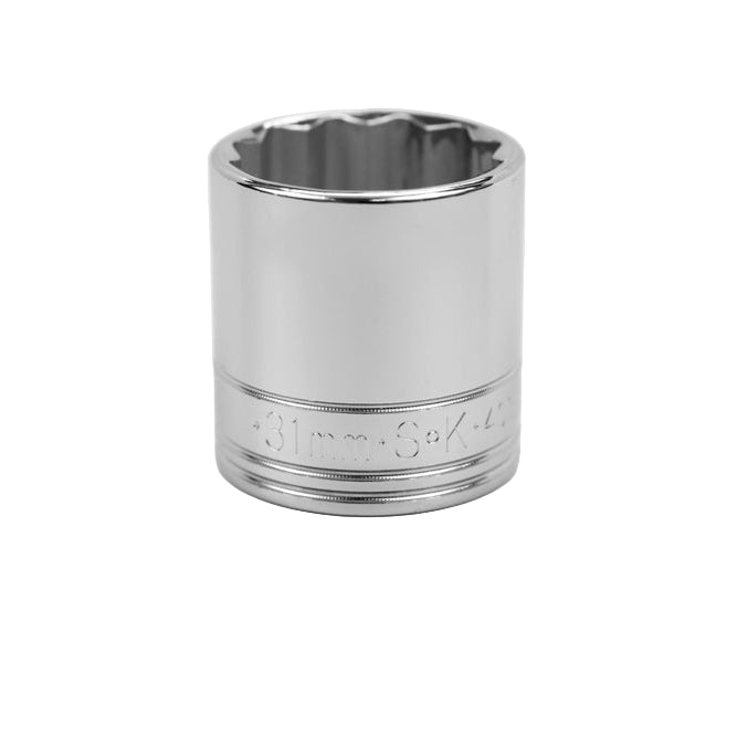 1/2" Drive 12 Point Metric Standard Chrome Socket (30mm - 36mm)