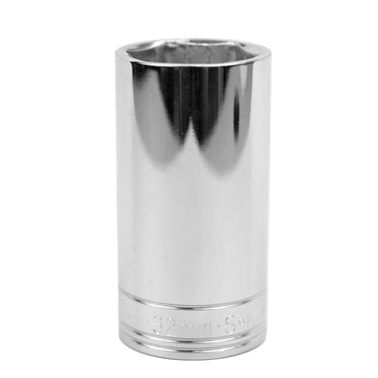 1/2" Drive 6 Point Metric Deep Chrome Socket (10mm - 32mm)