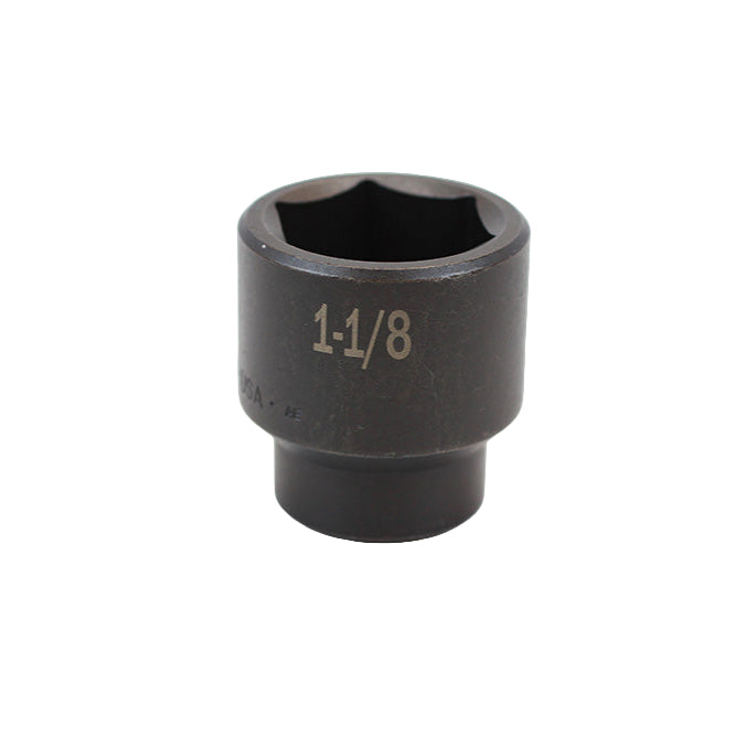 1/2" Drive 6 Point Standard Fractional Impact Socket (1" - 1-1/8")