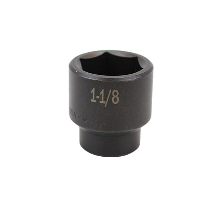 1/2" Drive 6 Point Standard Fractional Impact Socket (1" - 1-1/8")