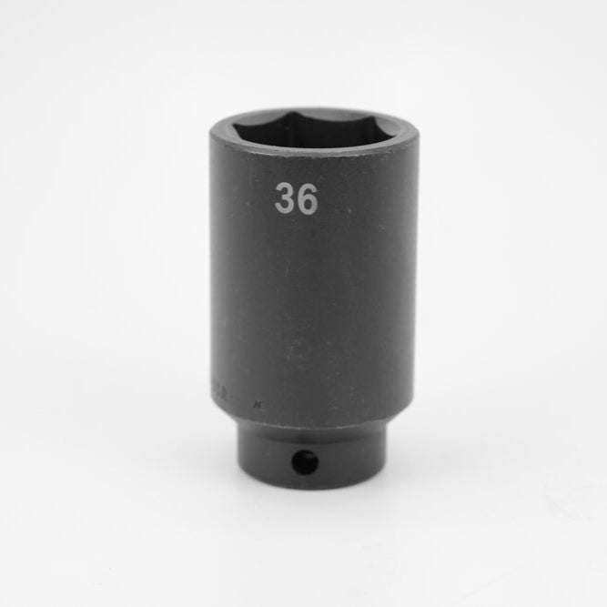1/2" Drive 6 Point Deep Metric Impact Socket (10mm - 36mm)