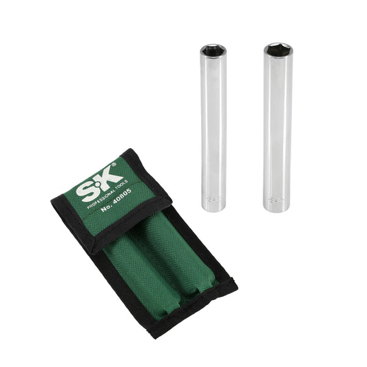 1/4" Drive, 6 Point, Extra Deep, 2 Piece Chrome Socket Set
