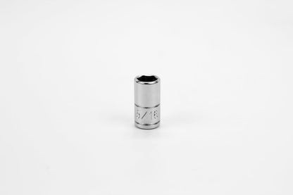 1/4" Drive 6 Point Fractional Standard Chrome Socket (1/8" - 5/8")