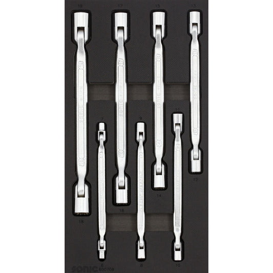 Metric Hinged Socket Wrench Set, 7-PCS - SMALL SFS
