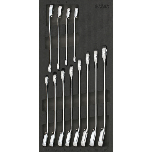 Reversible Ratcheting Wrench Set, 12-PCS - SMALL SFS