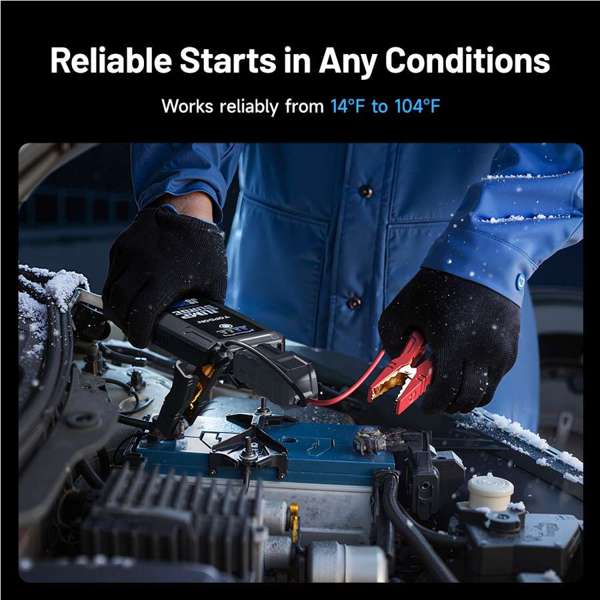 TOPDON 2500 Peak Amp Battery Jump Starter, Power Bank, & Flashlight