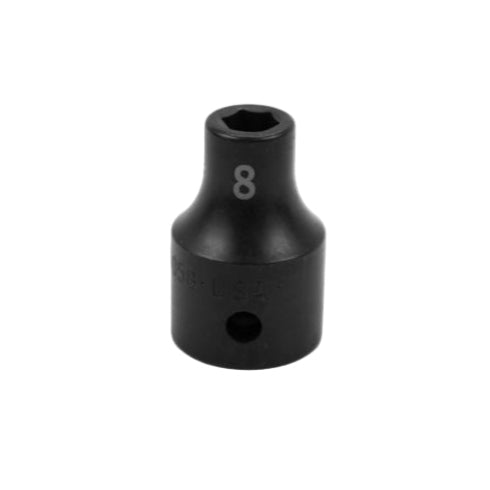 1/2" Drive 6 Point Standard Metric Impact Socket (8mm-20mm)