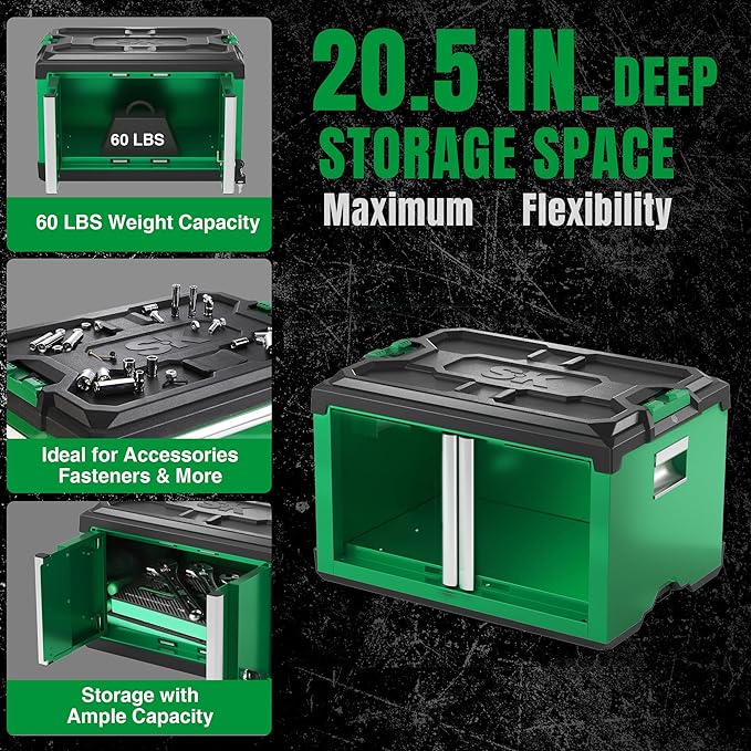 Modular Stackable Storage Tool Box, 2-Door Steel Box