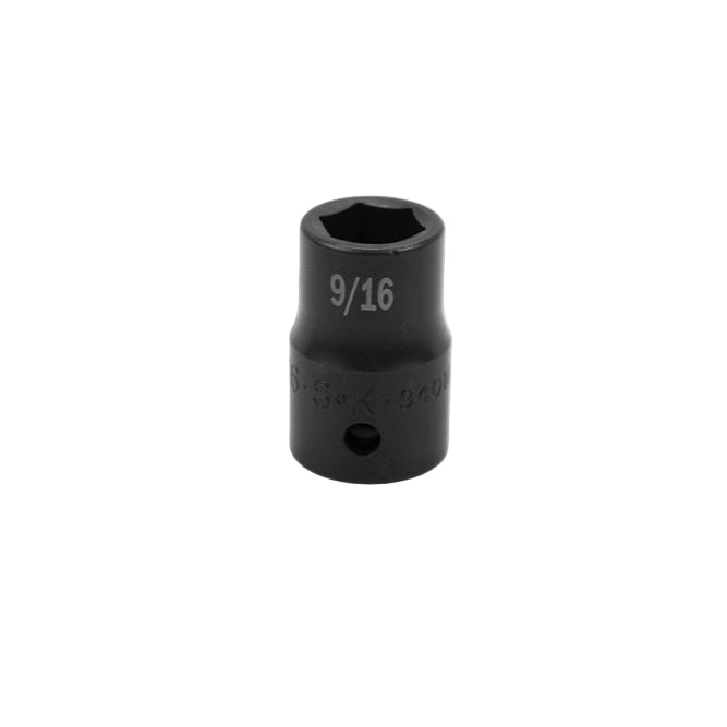 1/2" Drive 6 Point Standard Fractional Impact Socket (3/8"-15/16")