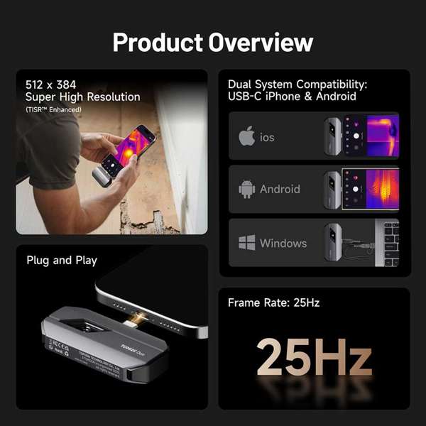 TOPDON Thermal Imaging Camera for iOS & Android Type-C Devices