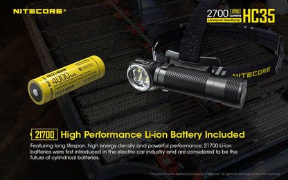 Nitecore HC35 2700 Lumen USB Rechargeable Headlamp