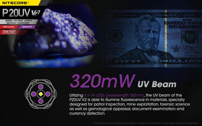 Nitecore P20UV V2 1000 Lumen LED Flashlight
