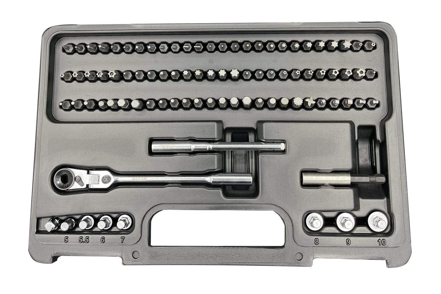 89 Piece Bit Set with 1/4″ Flex Ratchet